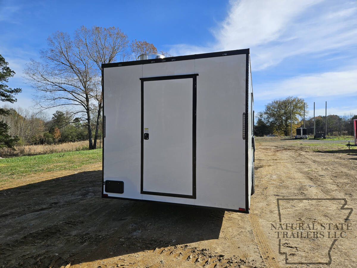2026 White Quality Cargo 8.5X24TA BOP Concession Trailer